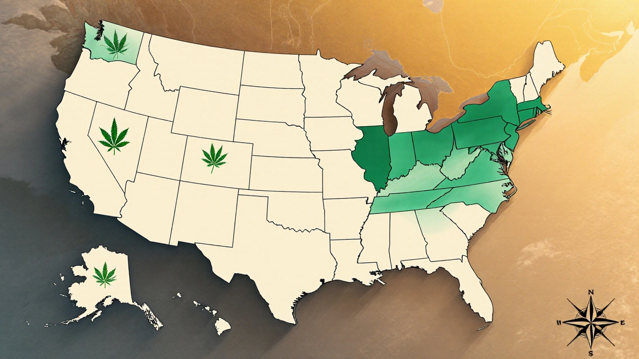 In welchen US-Bundesstaaten ist CBD‑Blüte legal?