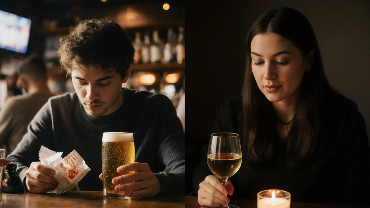 Zwei Lebensstile beim Konsum von Cannabis-Edibles: chaotisch vs. ruhig.