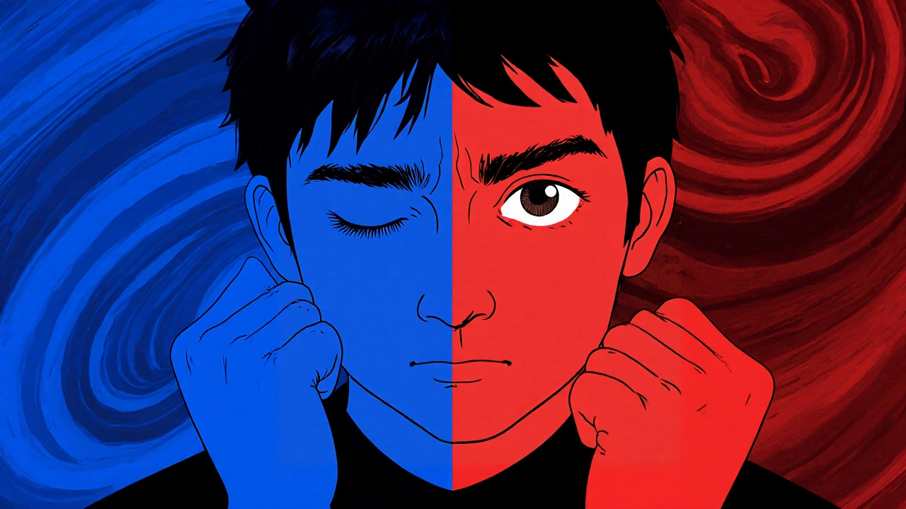 Zwei emotionale Zustände: Entspannung bei niedriger Dosis vs. Angst bei hoher Dosis von HHC.