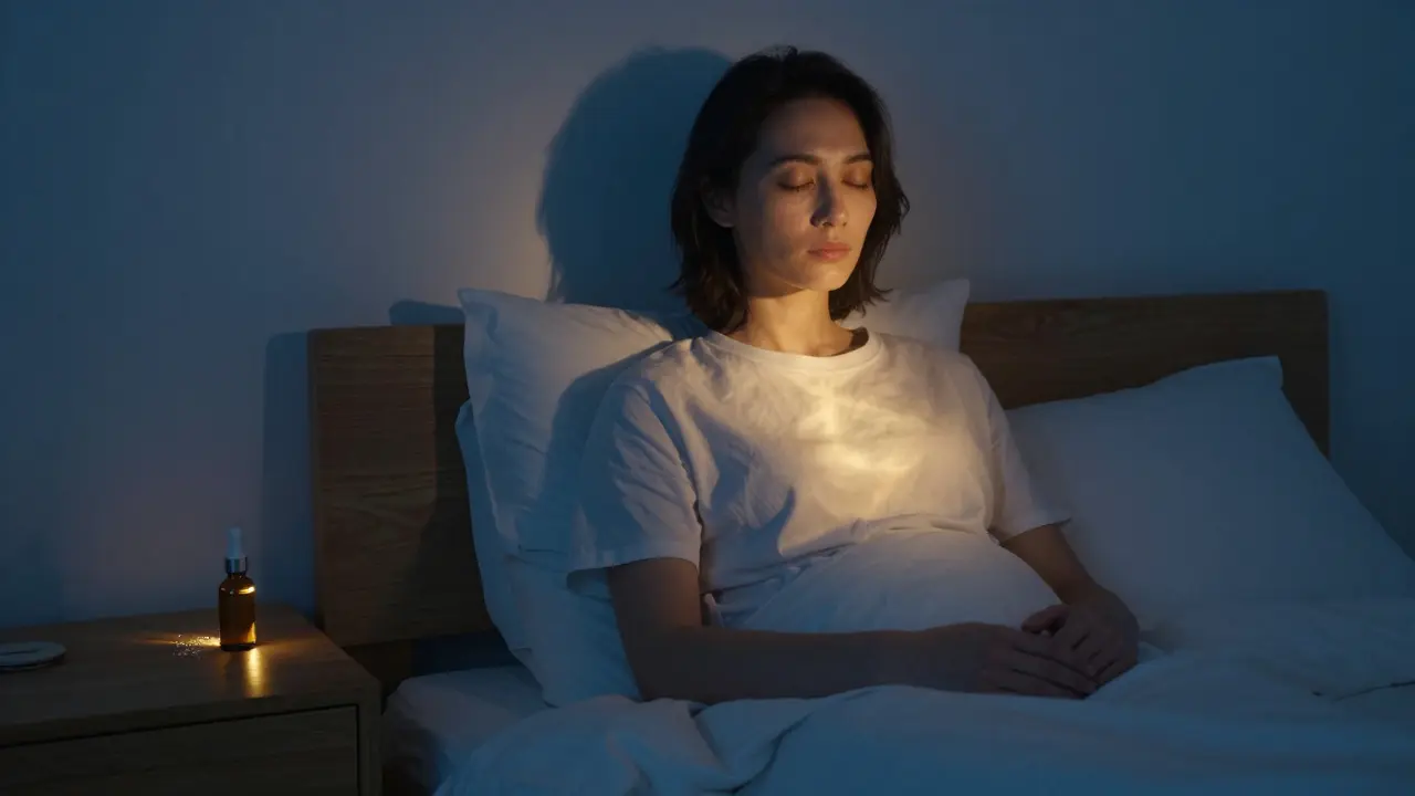 Mensch in ruhiger Pose, goldenes Licht symbolisiert innere Entspannung.