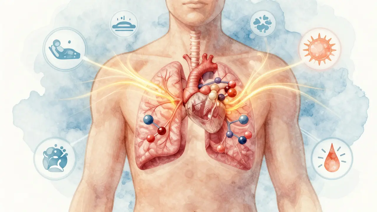 Transparenzdarstellung der CBD-Wirkung im Körper auf das Endocannabinoid-System.