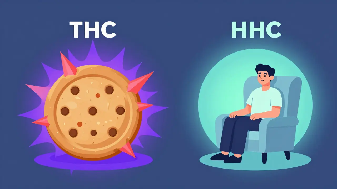 Zwei Kekse nebeneinander: einer mit intensiver, unruhiger Energie, der andere mit ruhigem, beruhigendem Licht.