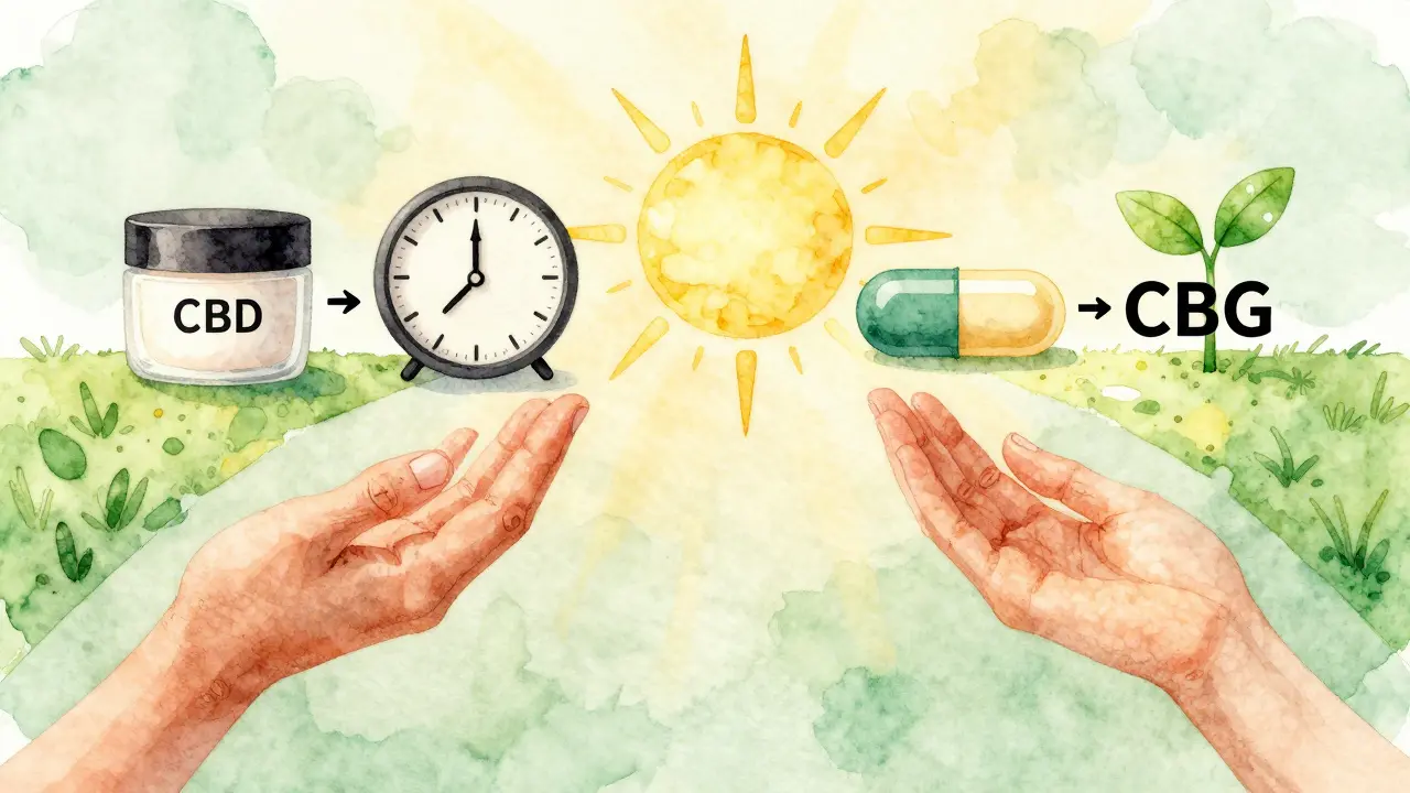 Zwei Wege zur Arthritis-Linderung: schnelle Linderung mit CBD und langfristige Heilung mit CBG.