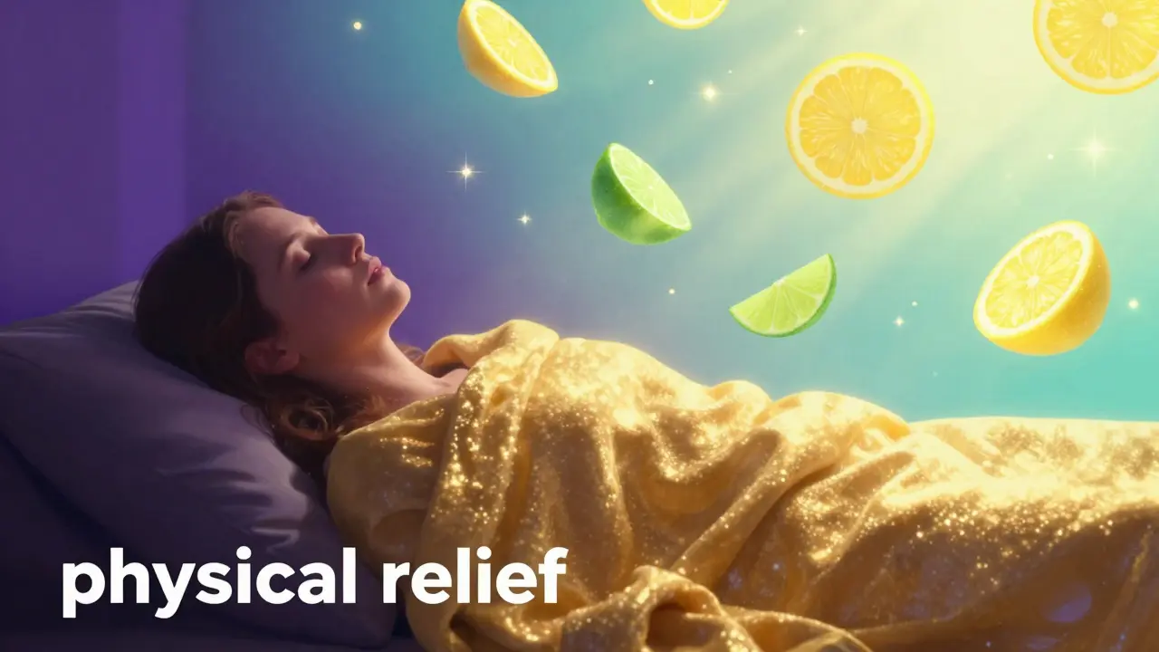 Konzeptbild zur körperlichen Entspannung durch Indica und geistigen Klarheit durch Sativa.