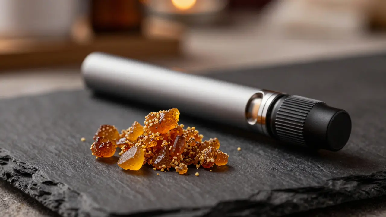 CBD-Crumble und Vaporizer für Stressreduktion