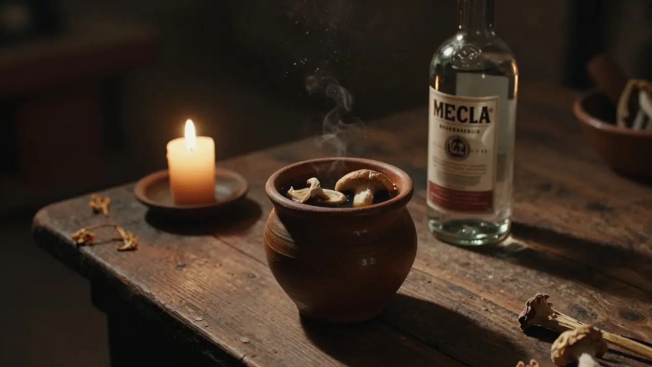 Was ist der halluzinogene mexikanische Drink? Cannabis-Wein & Psilocybin