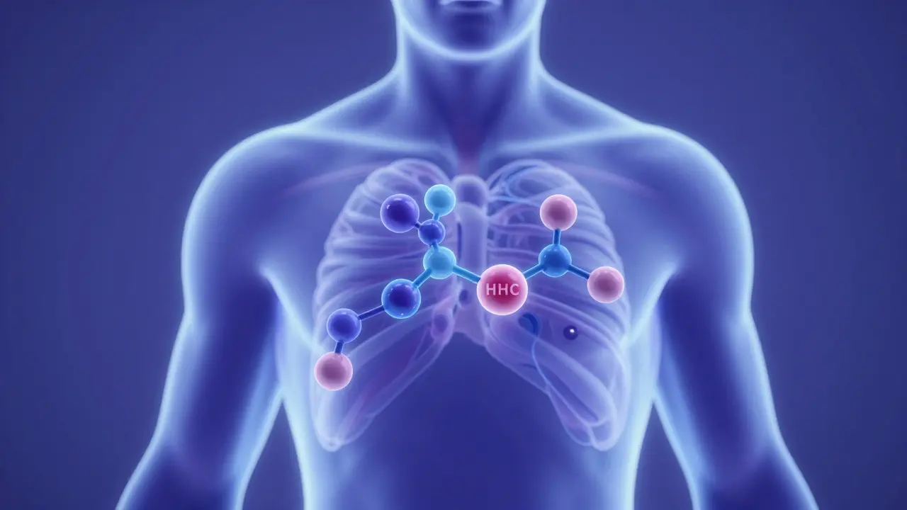 Abstrakte Darstellung des Endocannabinoid-Systems im menschlichen Körper