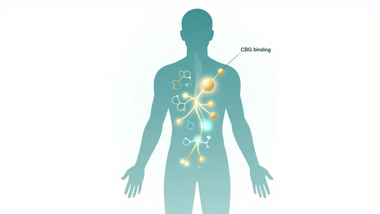 Stilisierte Illustration des menschlichen Endocannabinoid-Systems